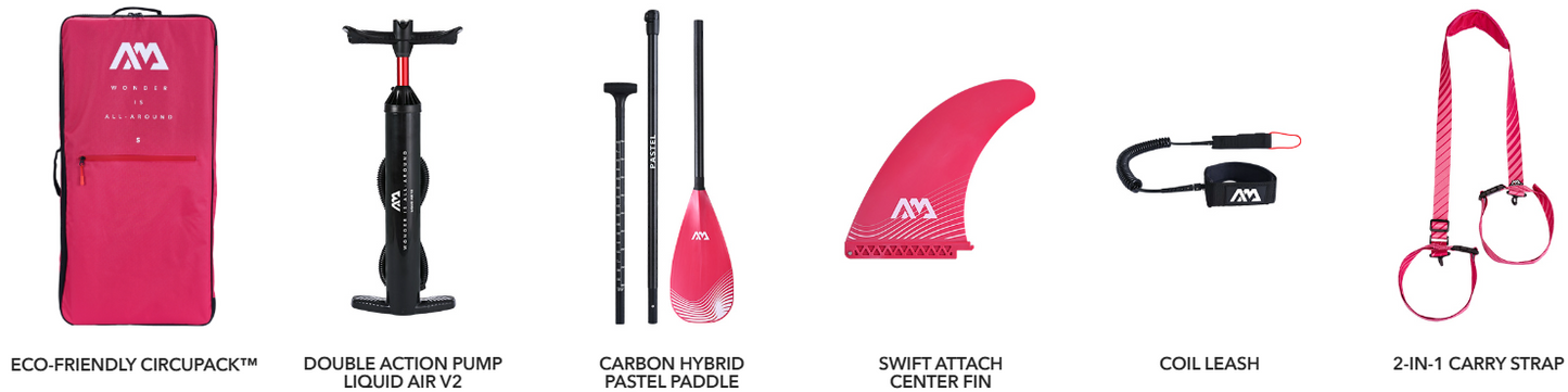 Aqua Marina Coral Stand Up Paddle Board with Carbon/Fiberglass Hybrid Paddle