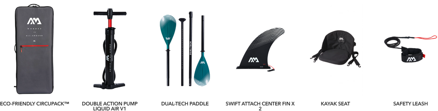 Aqua Marina Cascade Inflatable SUP-Kayak with 2-in-1 DUAL-TECH Paddle.