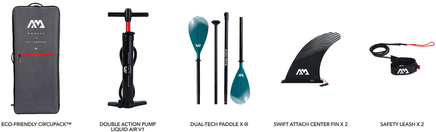 Aqua Marina Cascade Tandem Inflatable SUP-Kayak (2 Person) with 2-in-1 DUAL-TECH Paddle.