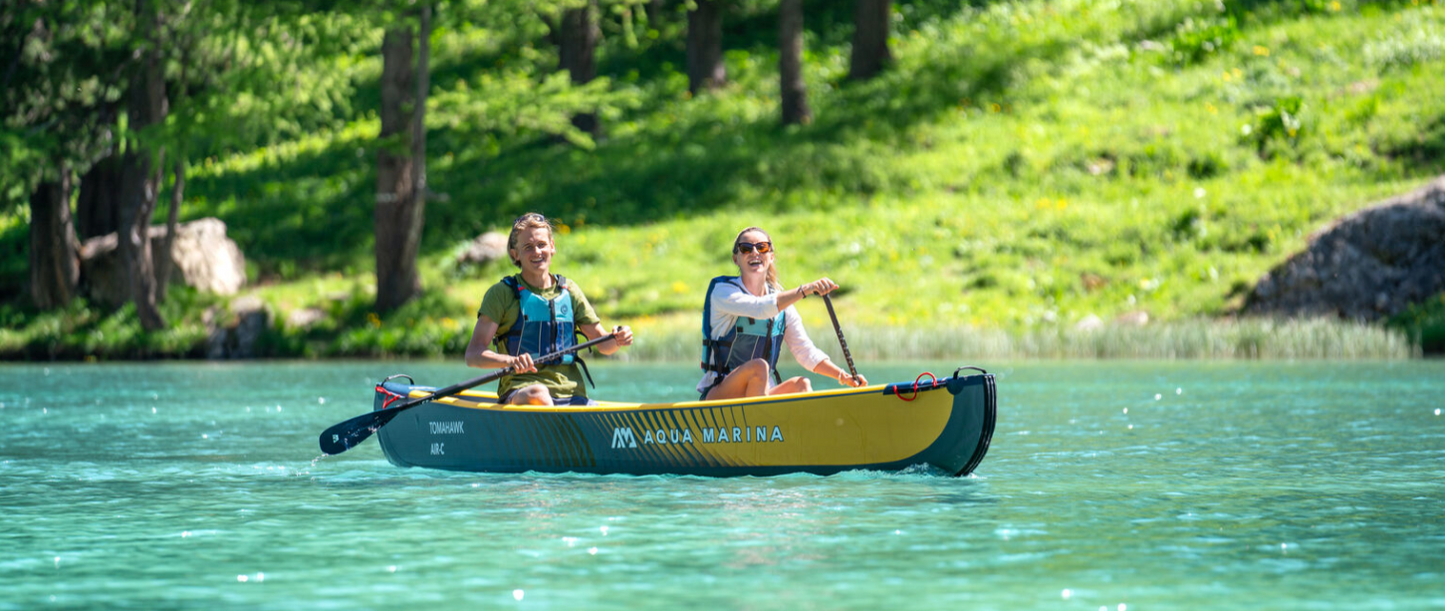 Aqua Marina Tomohawk Air-C High Pressure Speed Canoe - 2 to 3 Person *PREORDER*