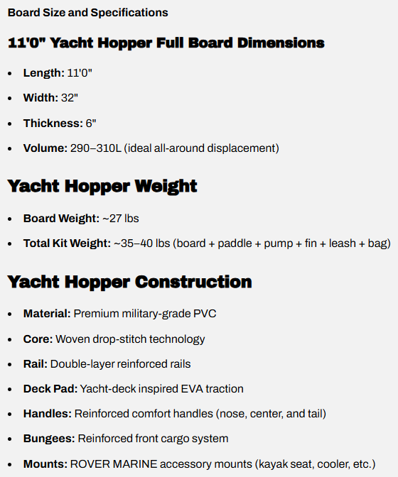 Pop Board Co 11'0" Yacht Hopper Inflatable Touring Paddleboard SUP - Mint