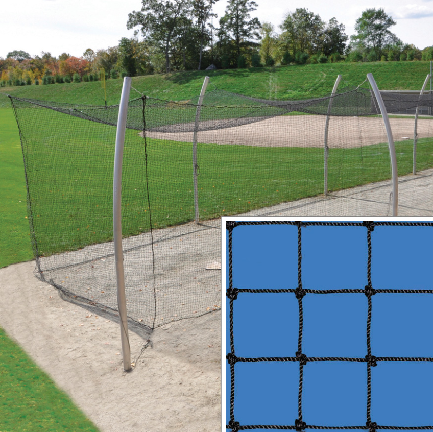 Jaypro Pro Climatized Batting Tunnel Net 55 ft. - #42 High Abrasion-Resistant 2mm Twisted Poly