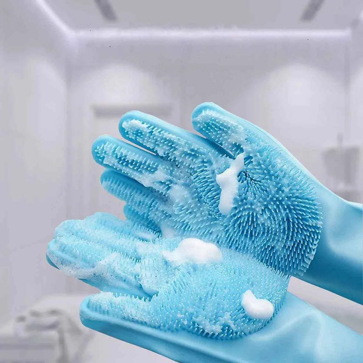 Premium Silicone Bathing Gloves for Dogs and Cats