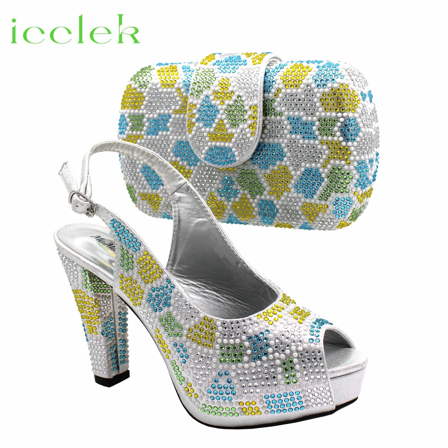 Latest Peep Toe Women's Shoes & Bag Set FGTY67