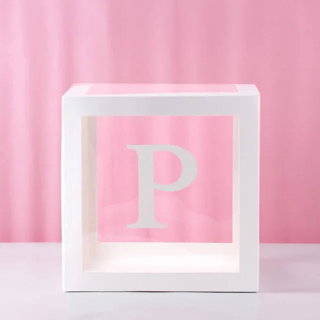 First Birthday Balloon Boxes For Party Decorations 1st Birthday Balloon Blocks Decor with ONE Letter Boy Girl Baby Shower Decor