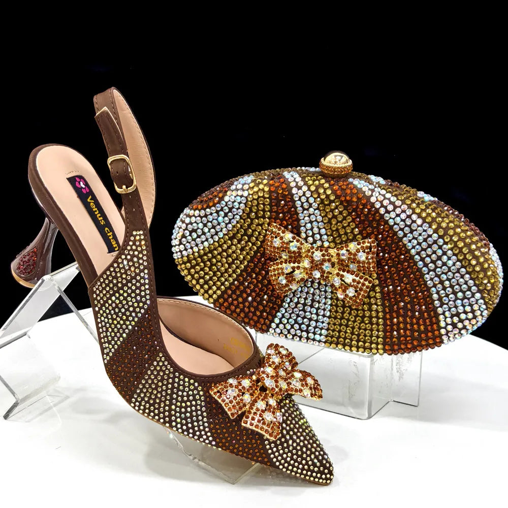 Italian Shoes And Bag Sets For Evening Party Ho1-1