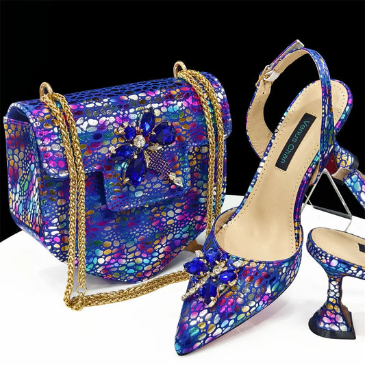 Italian Fuchsia Shoes And Bag Sets HDF1-7
