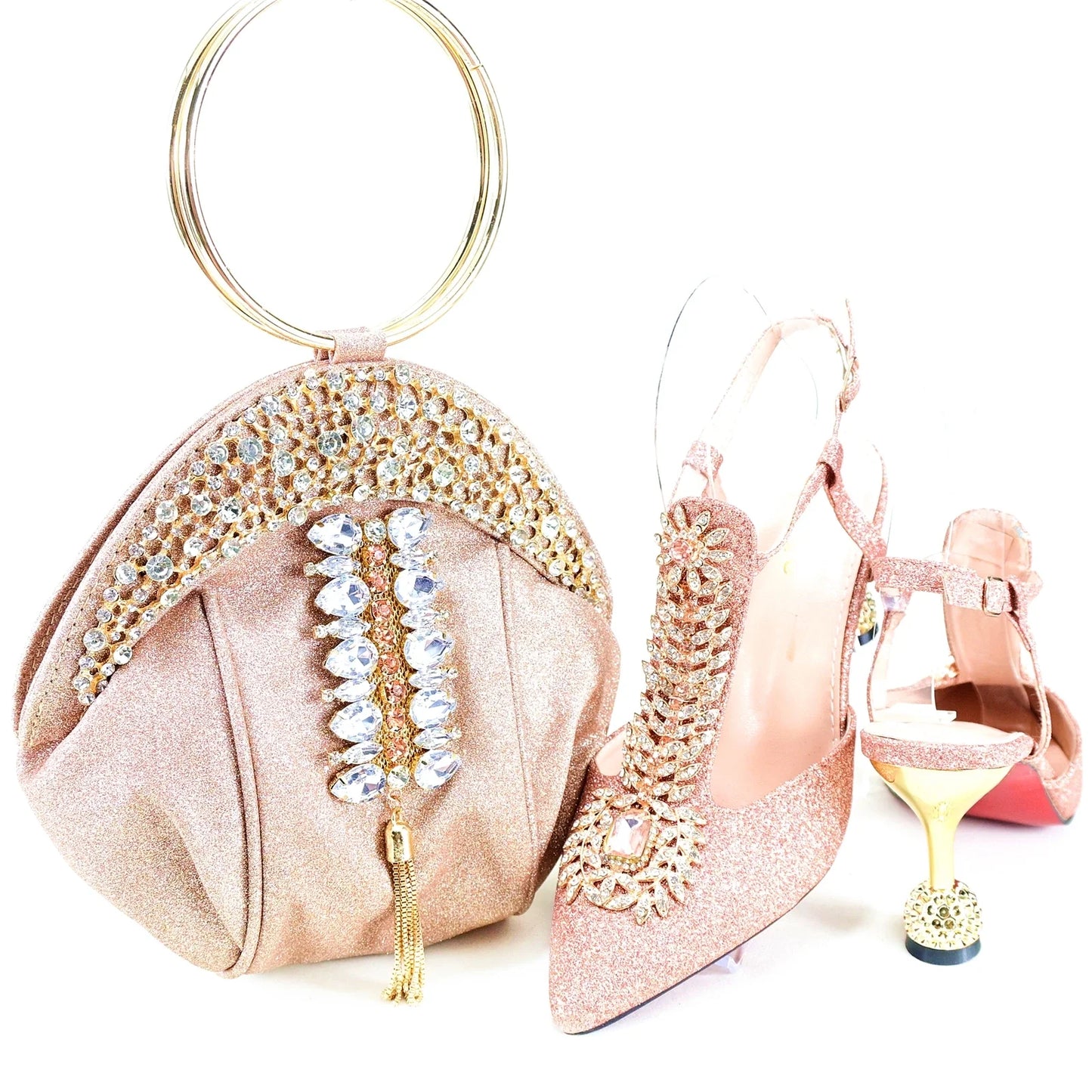 Italian Shoes With Matching Bags Set HRT1-32