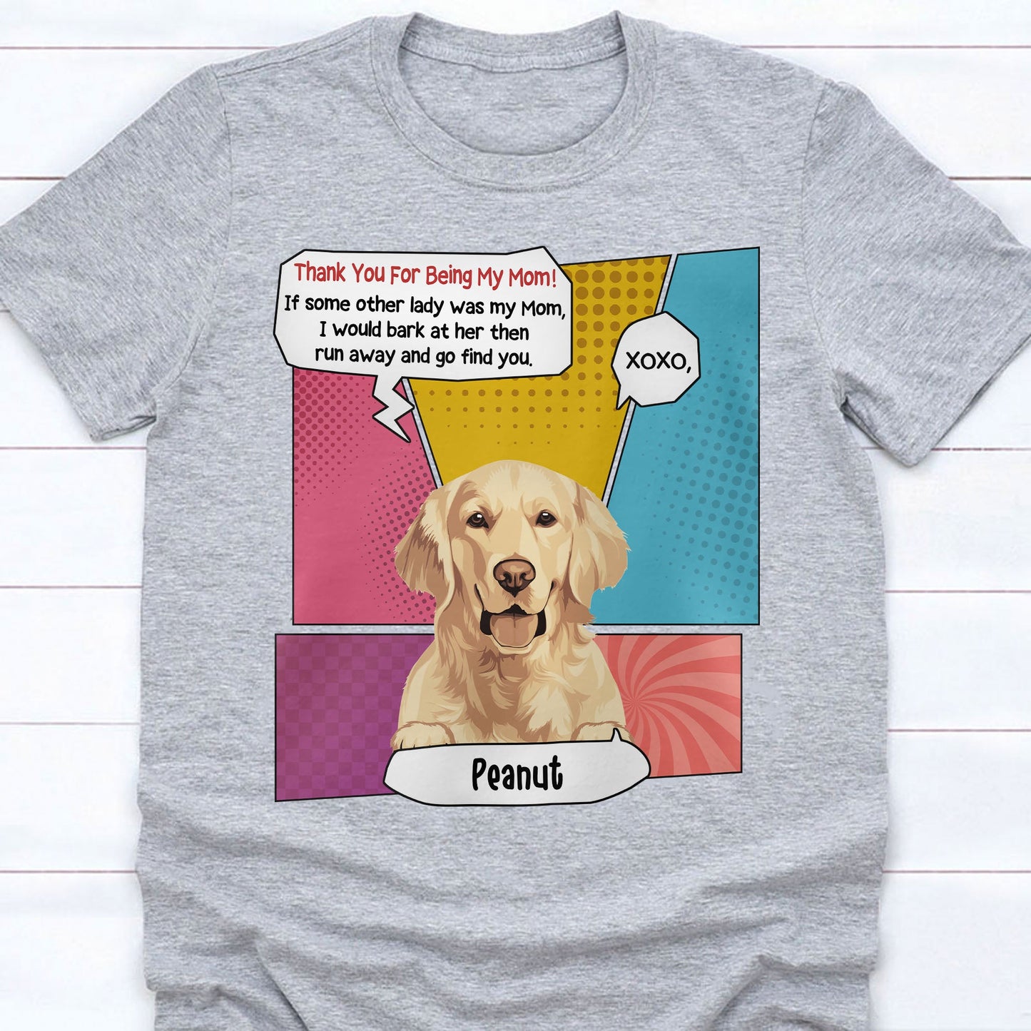 Thank You For Being My Dad Mom Personalized Custom Photo Dog Bright Shirt C770