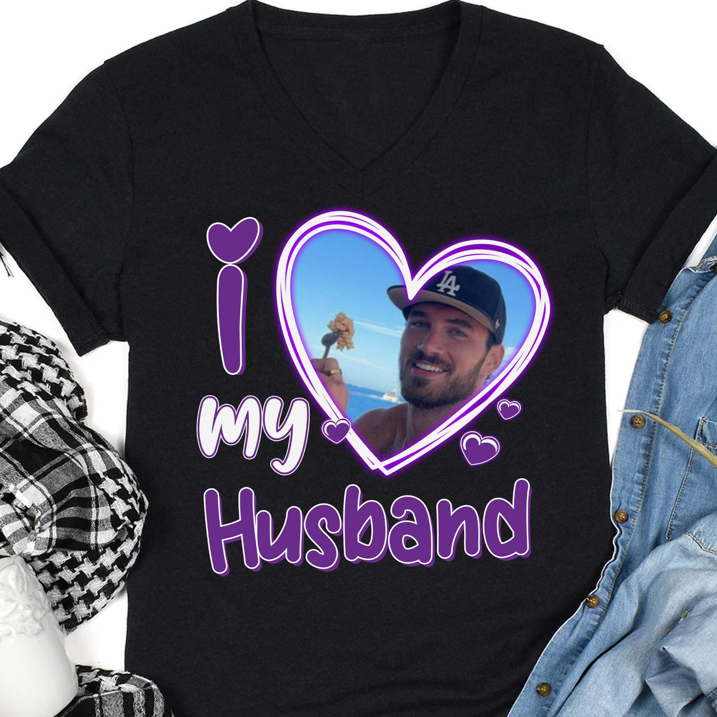 I Love My Girlfriend Boyfriend - Personalized Custom Photo Couple Shirt - Gift For Couple, Valentines Day C877