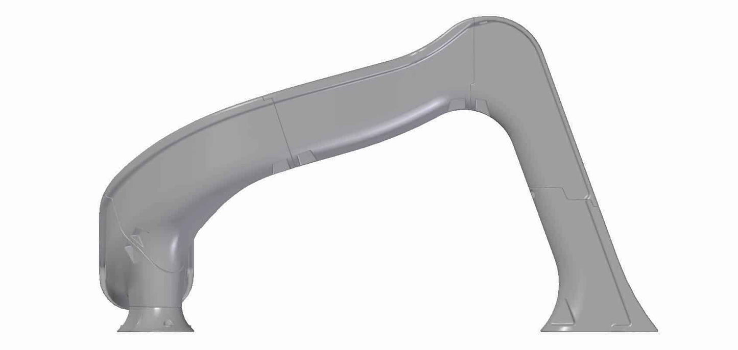 Global Pool Products Side Winder Curved Pool Slide