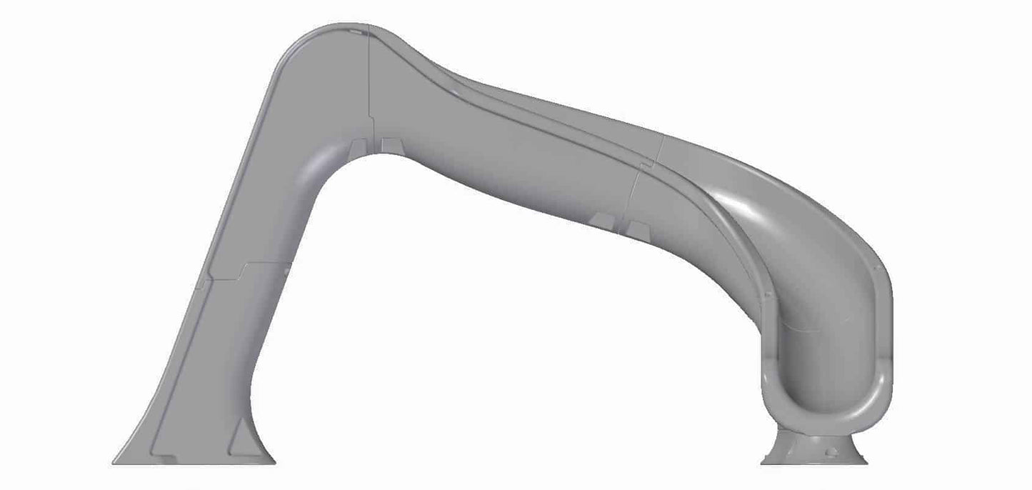 Global Pool Products Side Winder Curved Pool Slide