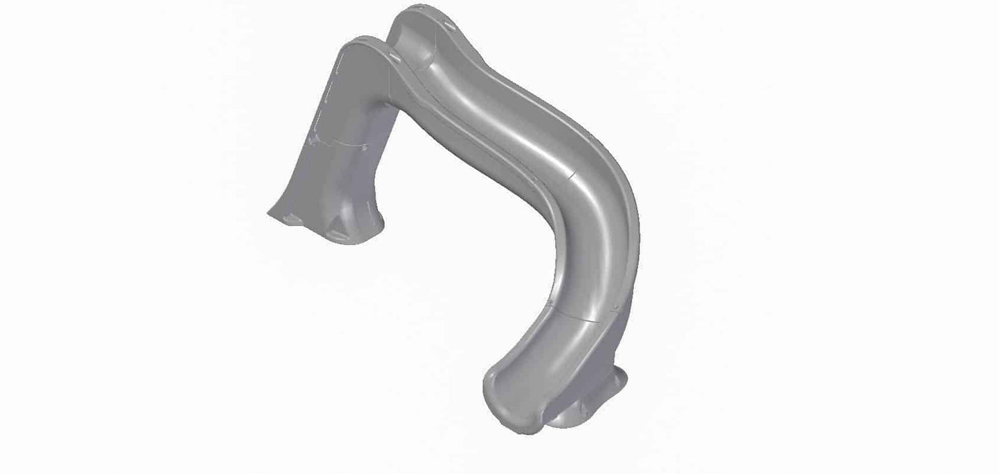 Global Pool Products Side Winder Curved Pool Slide