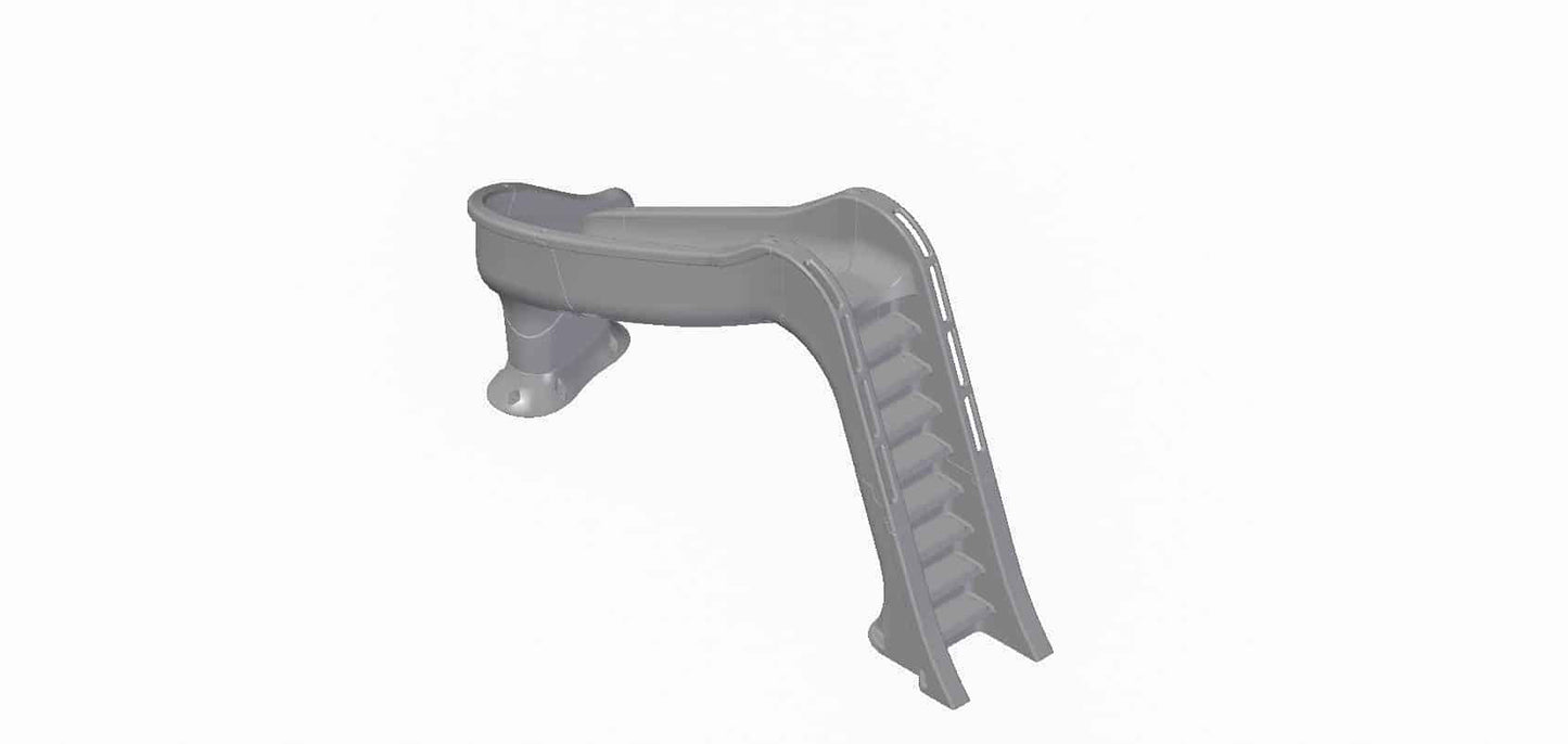 Global Pool Products Side Winder Curved Pool Slide