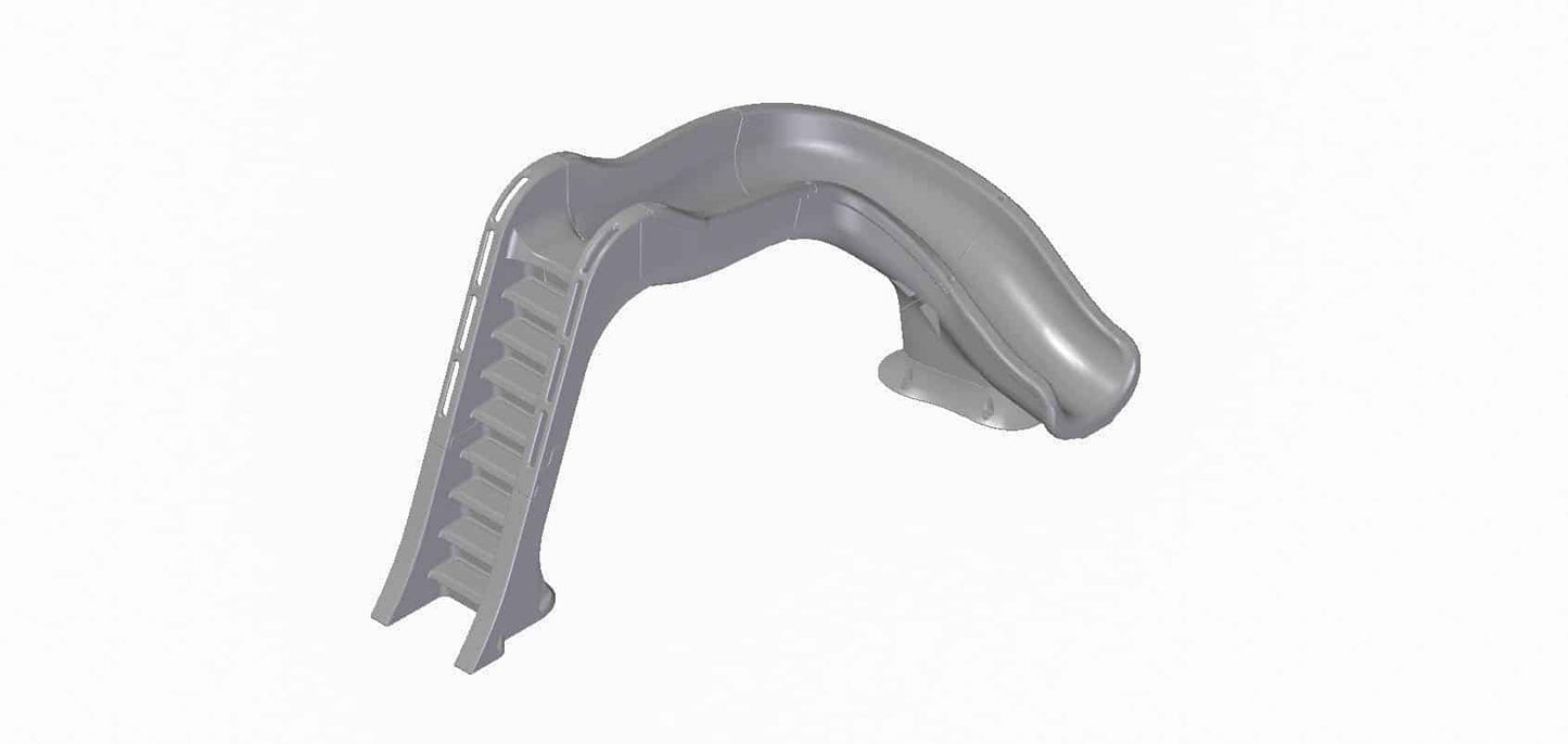Global Pool Products Side Winder Curved Pool Slide
