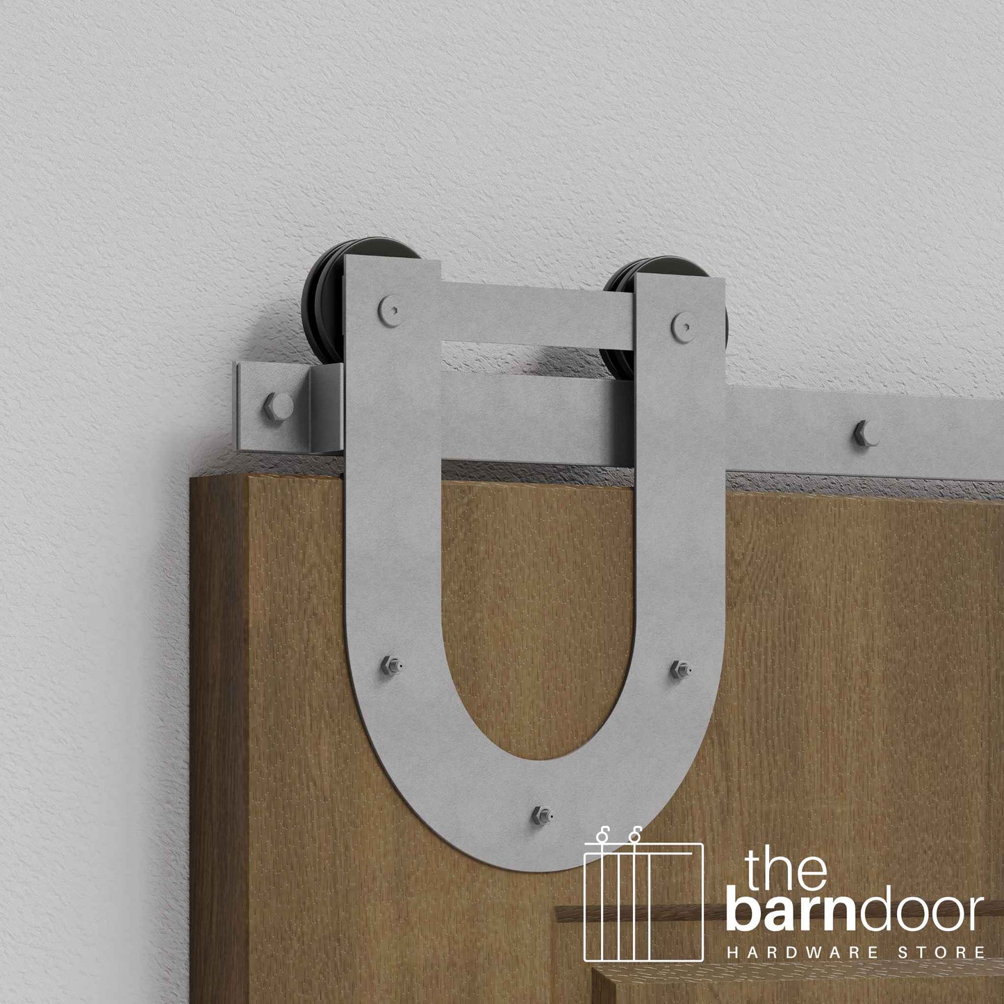 Horseshoe Heavy Duty Sliding Barn Door Hardware Kit