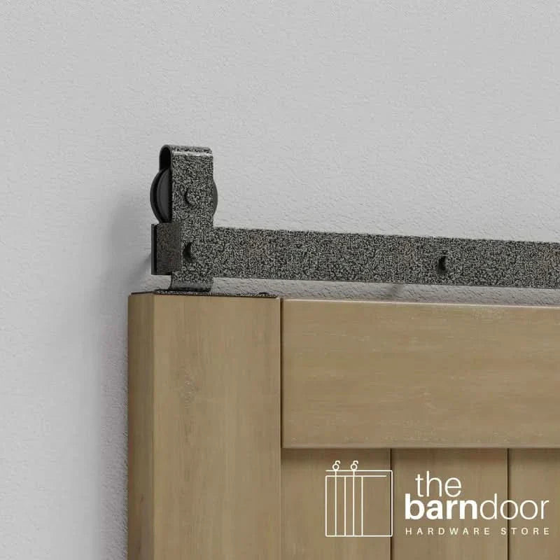 Modern J Top Mount Bifold Barn Door Hardware Kit | 4 Door One Way