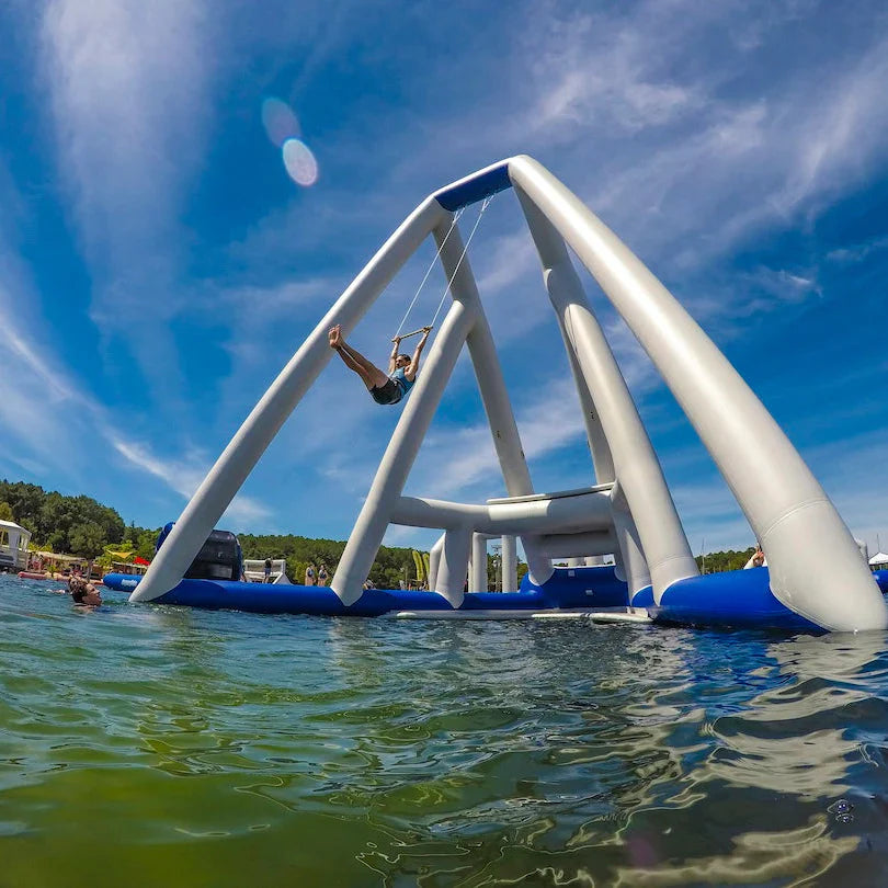 Aquaglide Skyrocket Inflatable Water Park with Trapeze-Style Swing