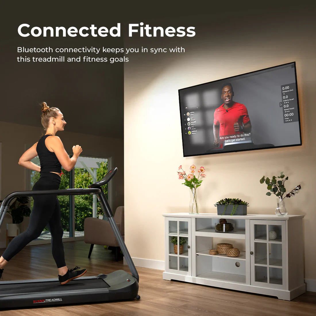 Smart Motorized Treadmill by Sunny Health & Fitness