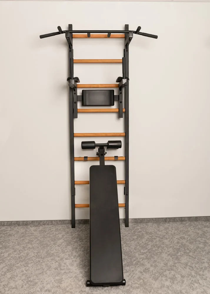 BenchK 223 Gymnastic Wall Bars, Pull-Up Bar, and Workout Bench