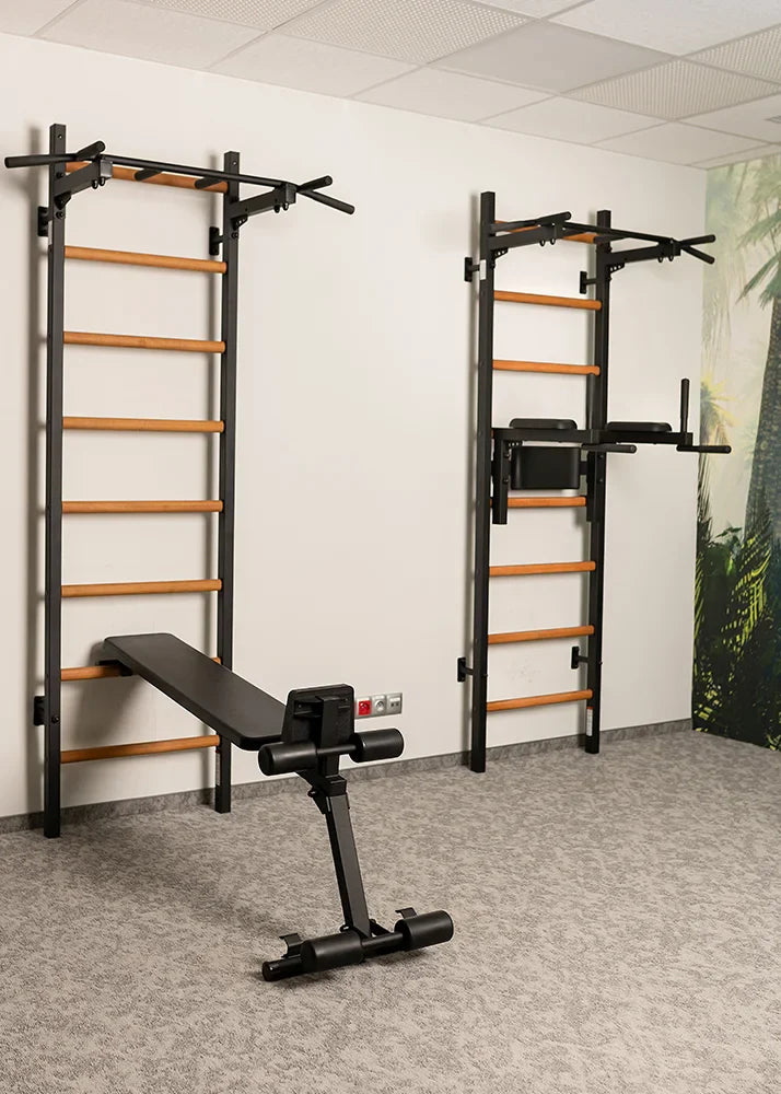 BenchK 223 Gymnastic Wall Bars, Pull-Up Bar, and Workout Bench