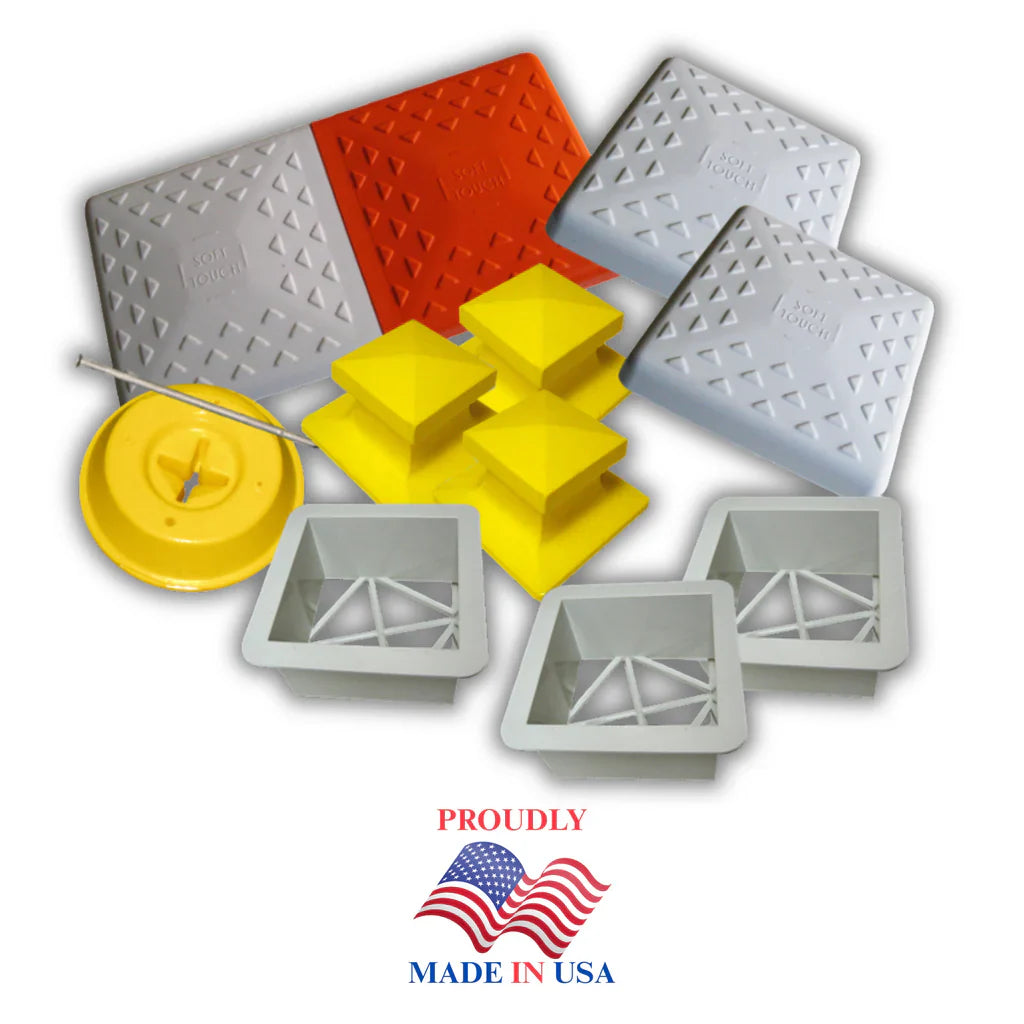 Soft Touch Set of 15" Premium Base Covers Including Double First Base and All Necessary Hardware