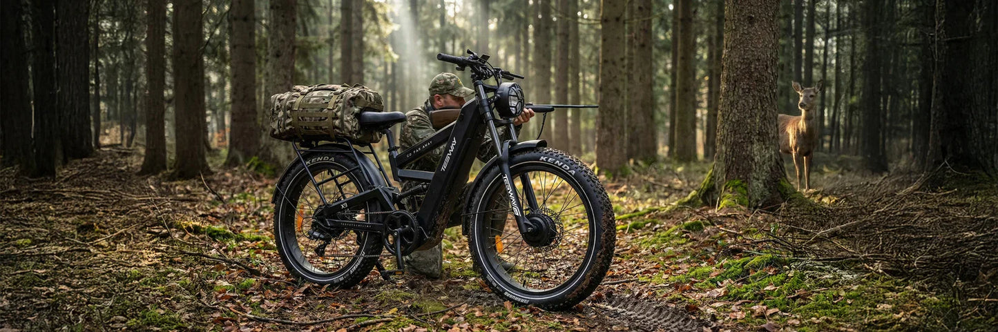 Tesway X9 AWD Electric Mountain Bike with Rear Rack 4000W Dual Motors