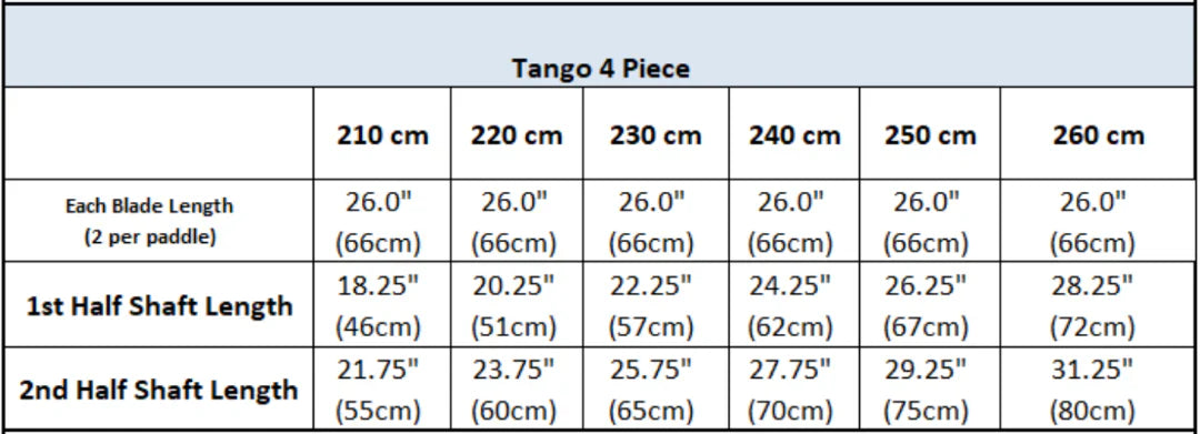 Tango Carbon 4-Piece Posi-Lok Straight Shaft Kayak Paddle