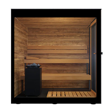 ThermaSol Vera Sauna Cabin - Fully Assembled Tinted Parsol Glass Outdoor Sauna