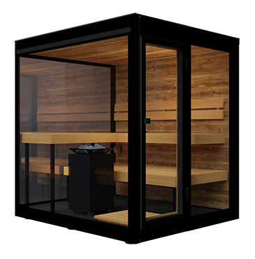 ThermaSol Vue Sauna Cabin - Fully Assembled Mirrored Glass Outdoor Sauna