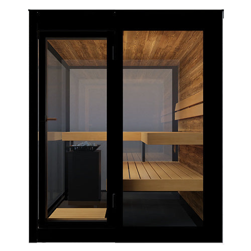ThermaSol Vue Sauna Cabin - Fully Assembled Mirrored Glass Outdoor Sauna