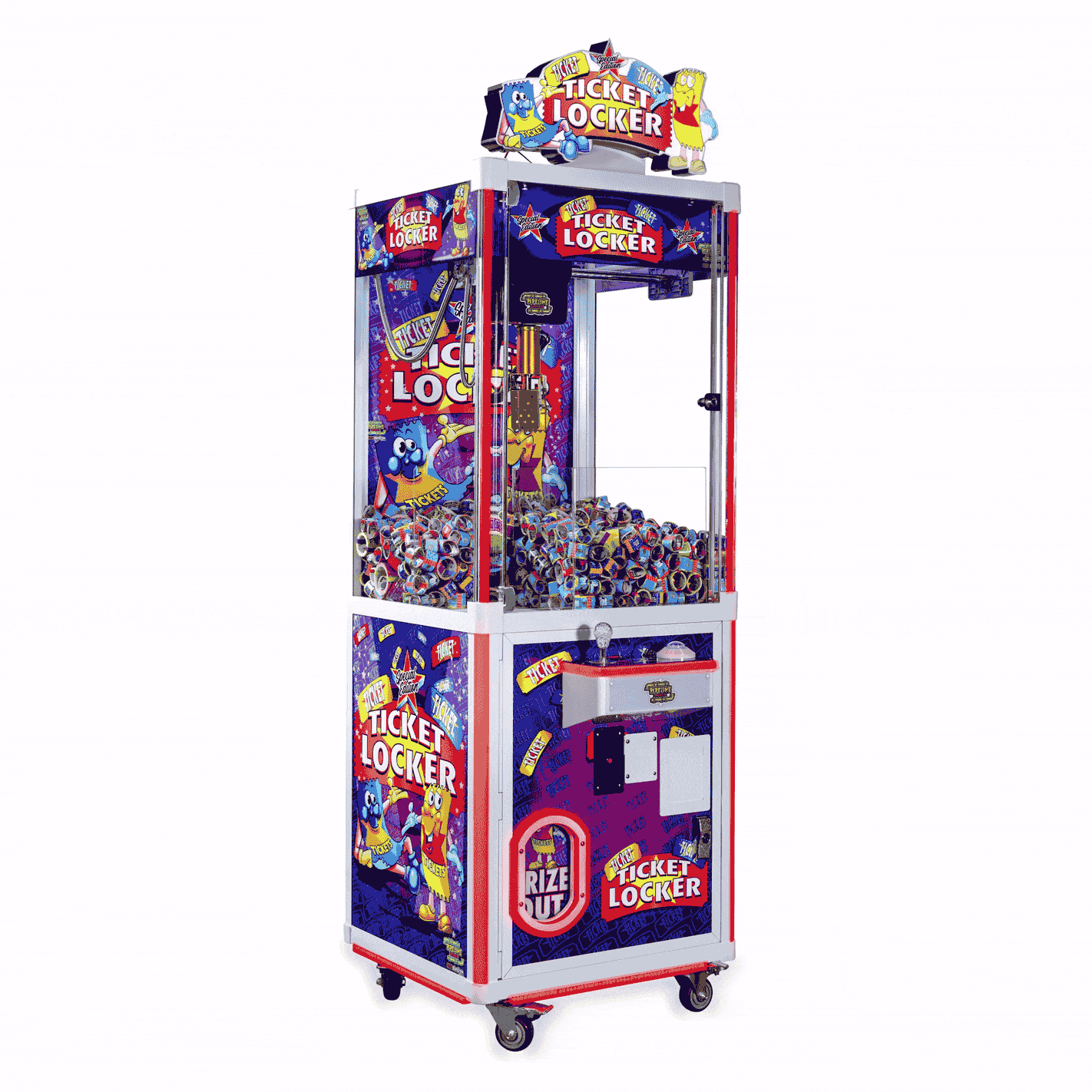 Pipeline Games Ticket Locker Crane SE 24” Claw Machine