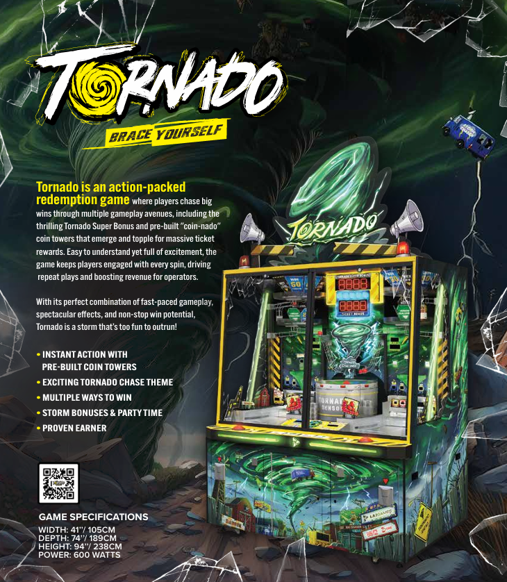 LAI Games Tornado Coin Pusher Arcade Game Machine