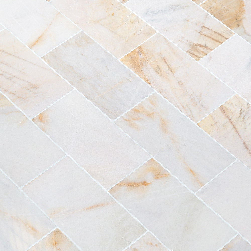Giallo White Marble Floor and Wall Tile Polished - Livfloors Collection