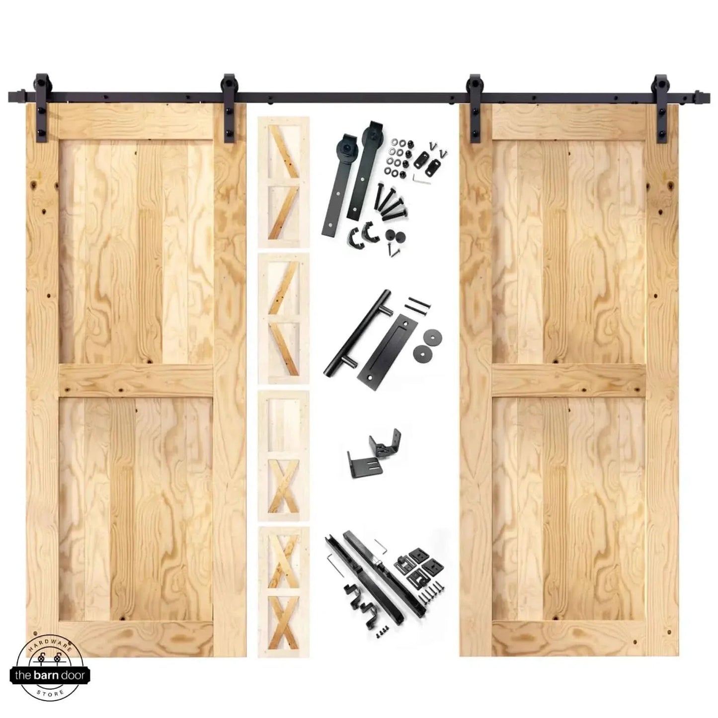 Classic Double Barn Door Kit | Black Hardware