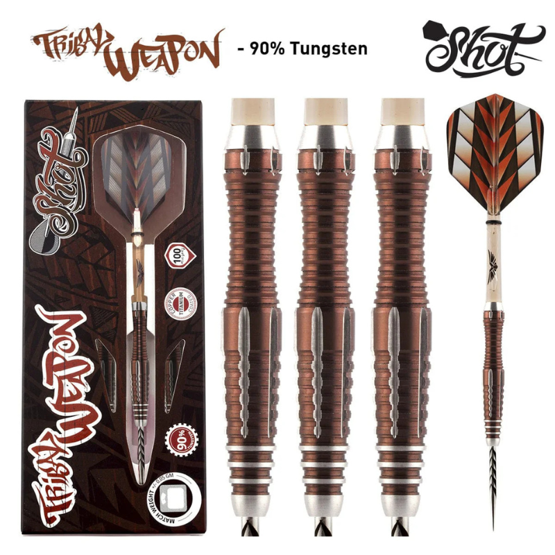 Tribal Weapon 1 Series Steel Tip Dart Set - 90% Tungsten Barrels