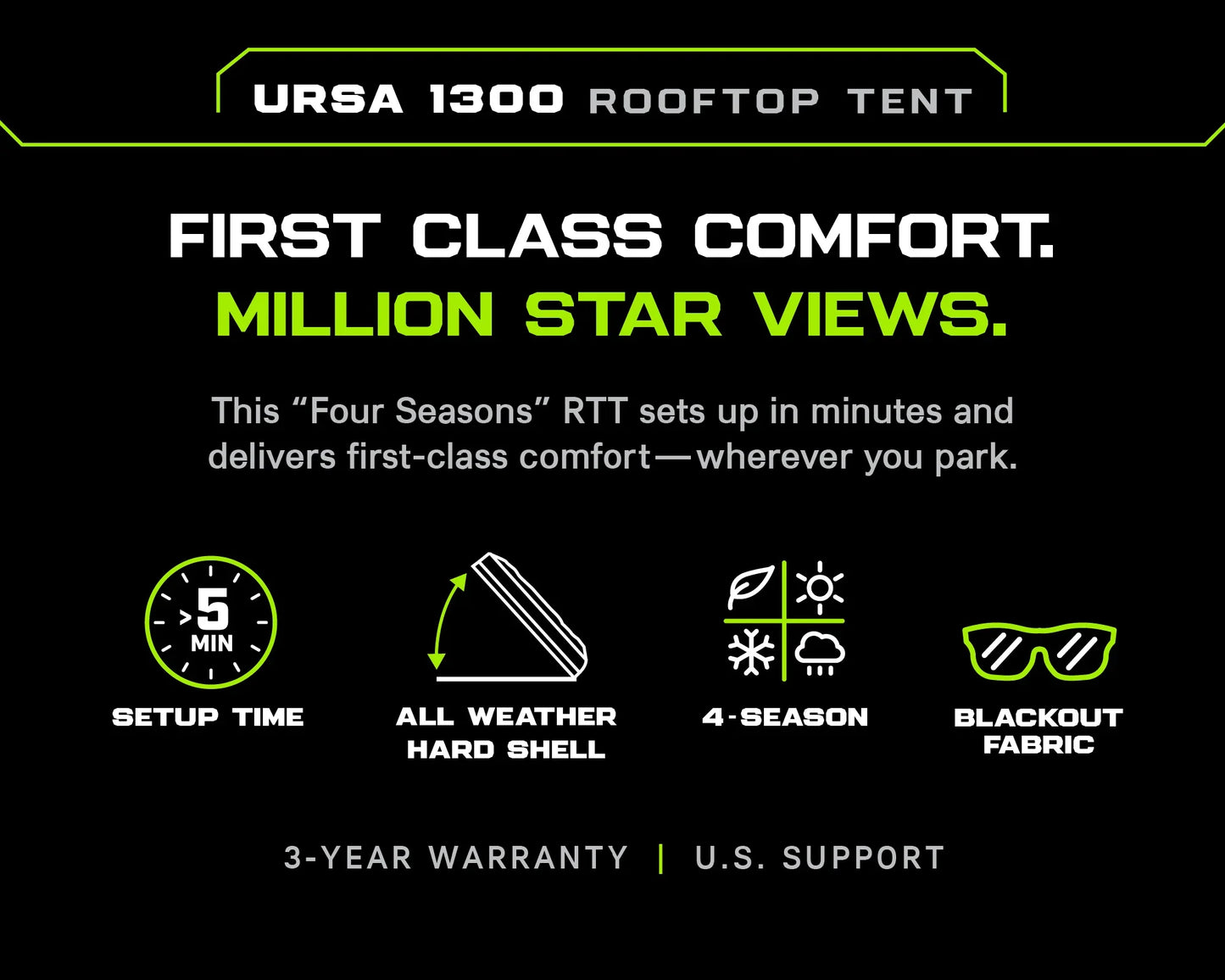 Ironman 4x4 Ursa 1300 Rooftop Tent