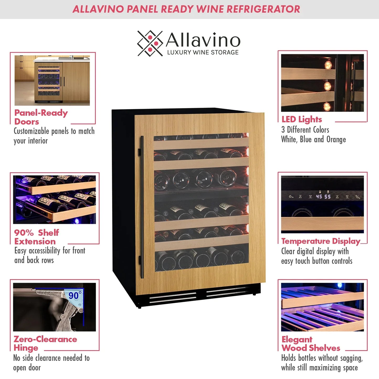 Allavino 24" Wide Panel Ready Wine Refrigerator