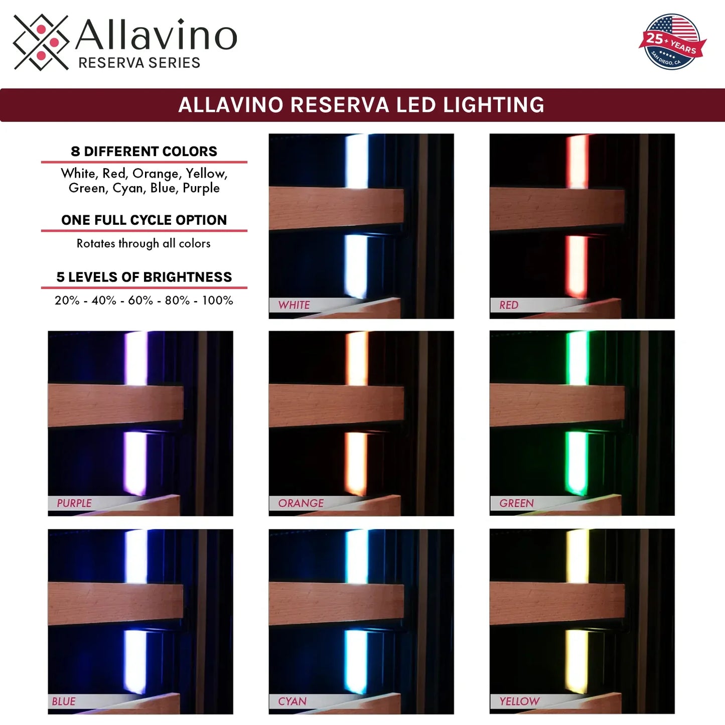 Allavino 24" Wide Reserva Series Stainless Steel Beverage Center
