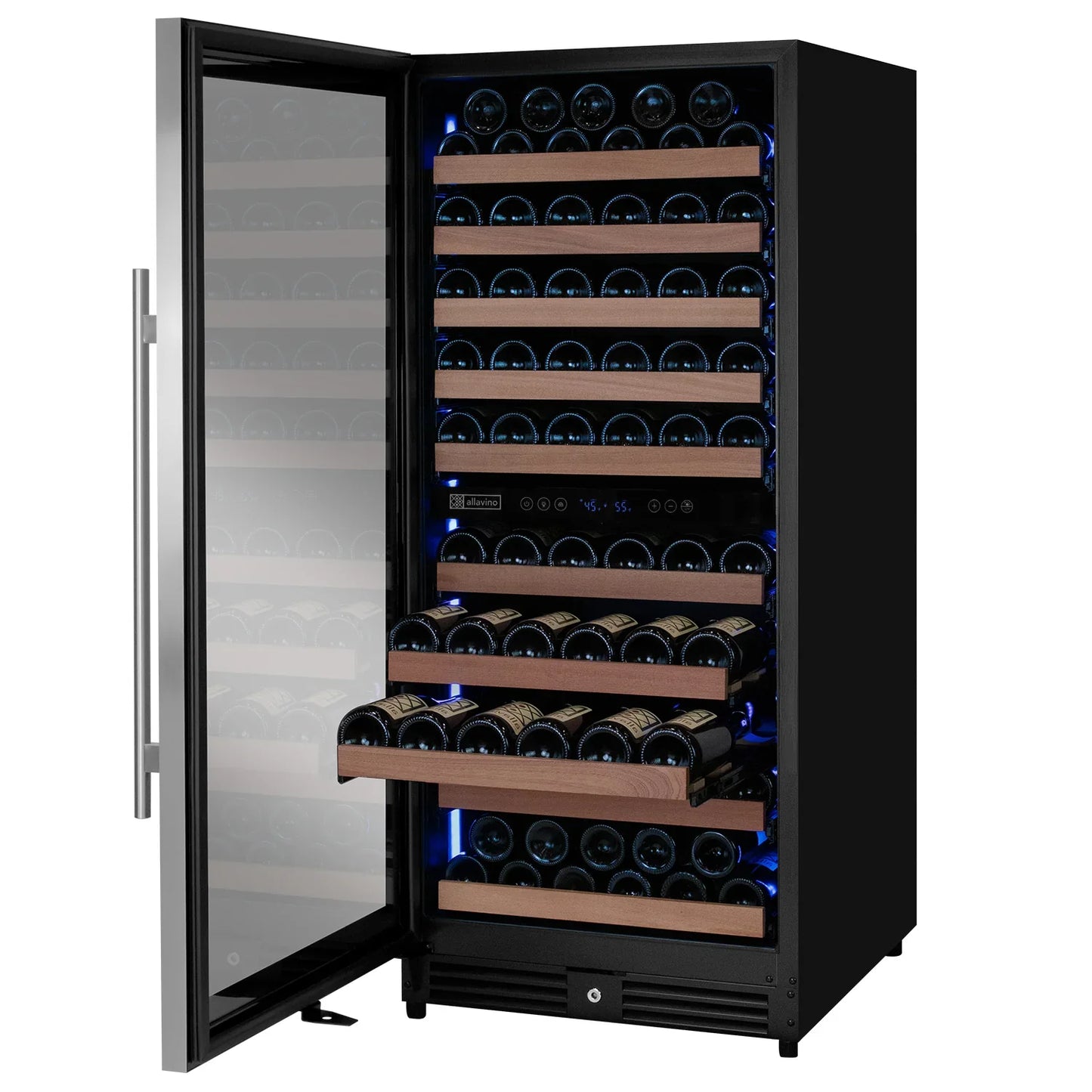 Allavino 119 Bottle 55" Tall Stainless Steel Wine Refrigerator