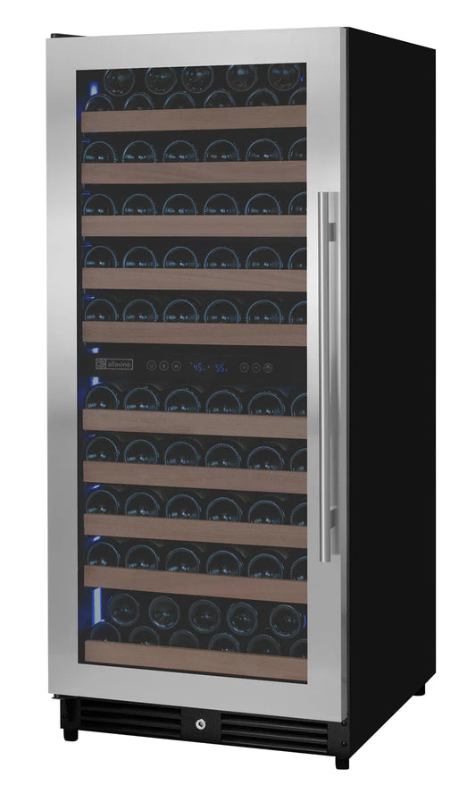 Allavino 119 Bottle 55" Tall Stainless Steel Wine Refrigerator