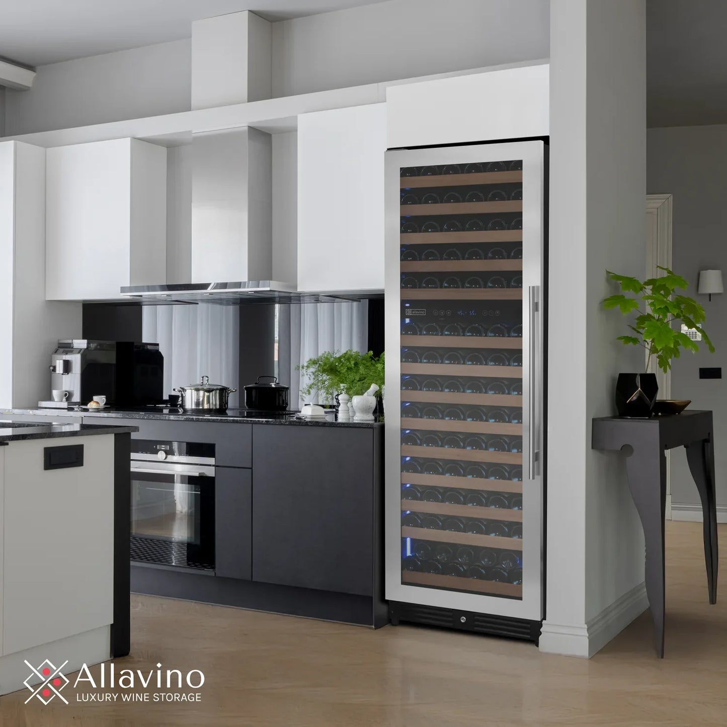 Allavino Reserva Series 154 Bottle 71" Tall Dual Zone Left Hinge Stainless Steel Wine Refrigerator
