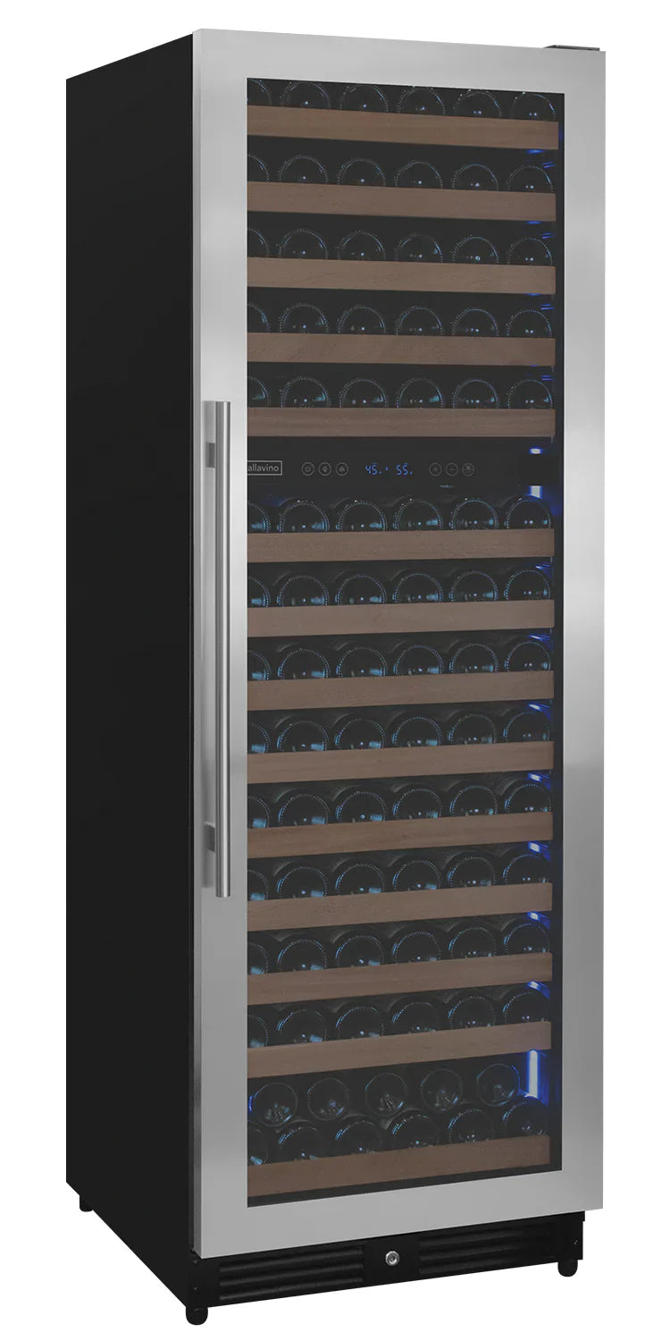 Allavino Reserva Series 154 Bottle 71" Tall Dual Zone Left Hinge Stainless Steel Wine Refrigerator