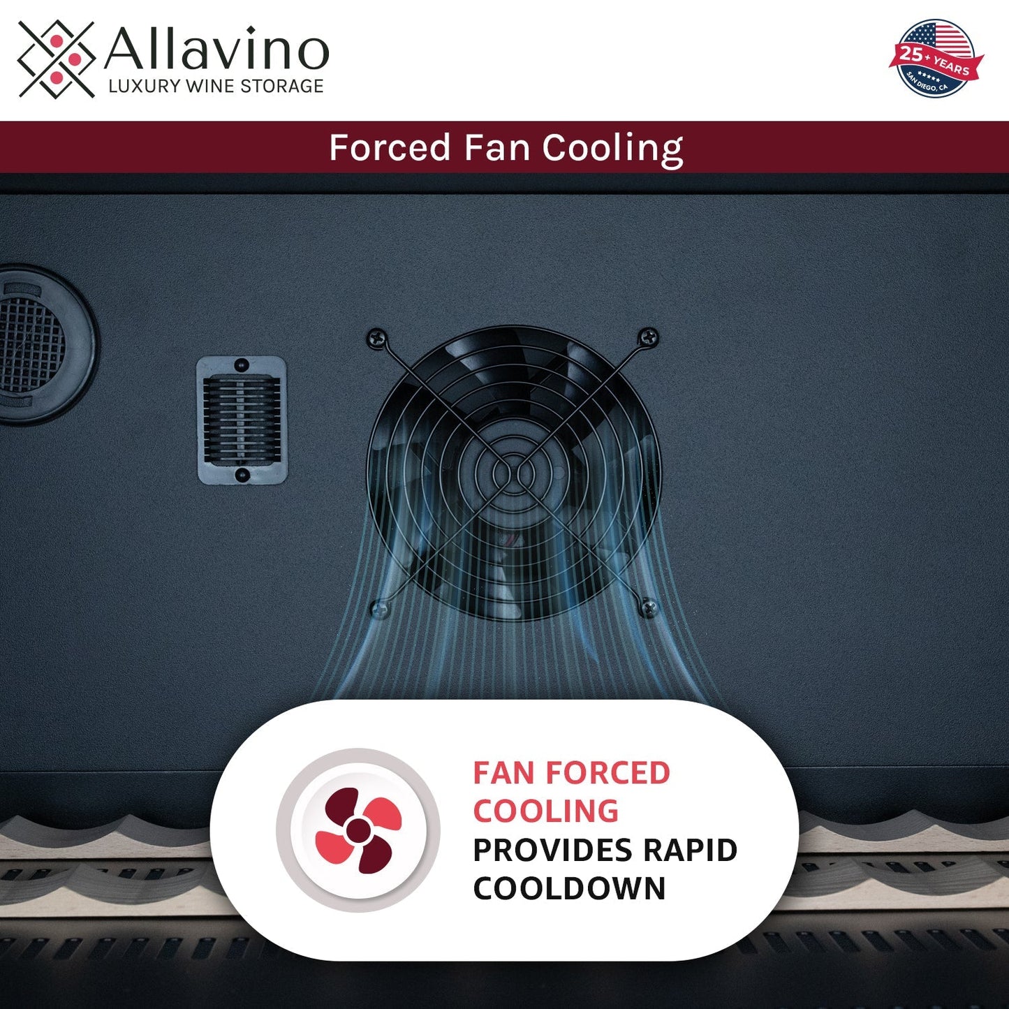 Allavino Reserva Series 51 Bottle Undercounter Wine Refrigerator Cooler with Stainless Steel Door