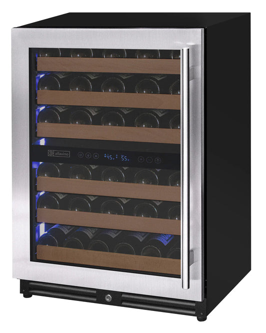Allavino Reserva Series 51 Bottle Undercounter Wine Refrigerator Cooler with Stainless Steel Door