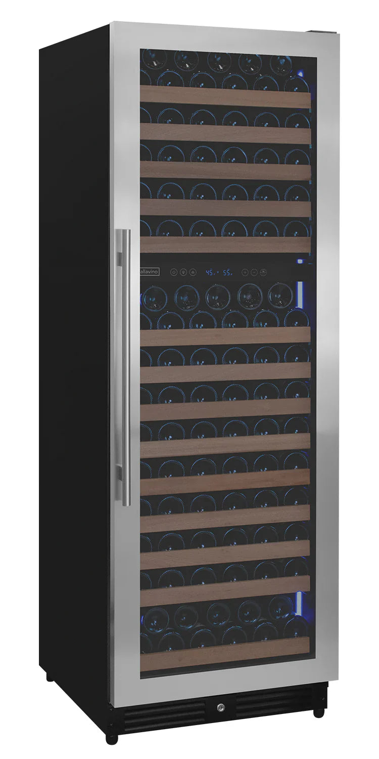 Allavino Reserva Series 172 Bottle Dual Zone Built-in Wine Refrigerator with Stainless Steel Door