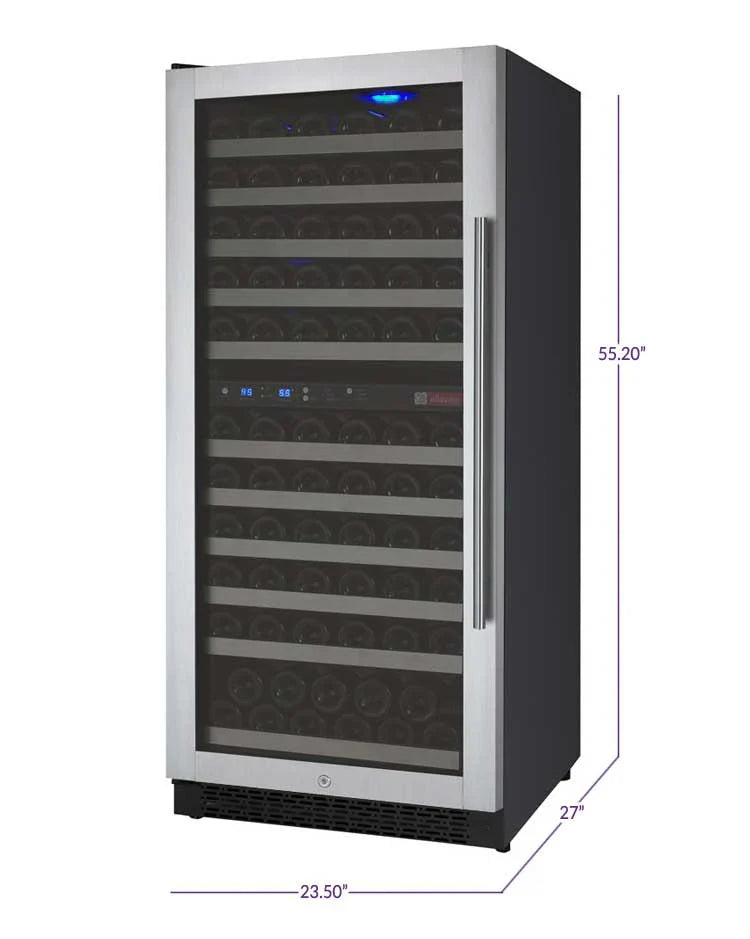 Allavino 24" Wide FlexCount II Tru-Vino 121 Bottle Dual Zone Stainless SteelWine Refrigerator
