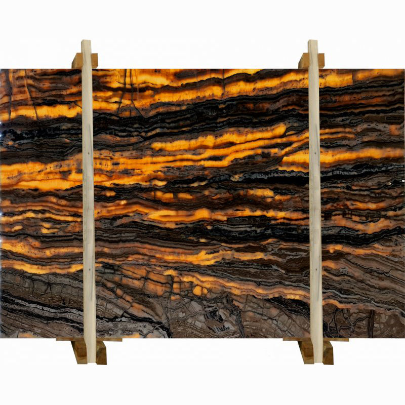 Valencia Traonyx Bookmatching Travertine Slabs Filled and Polished - Full Truckload