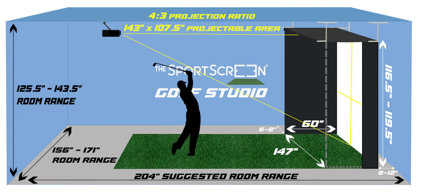 The Sport Screen Vanish Series Retractable Golf Enclosure