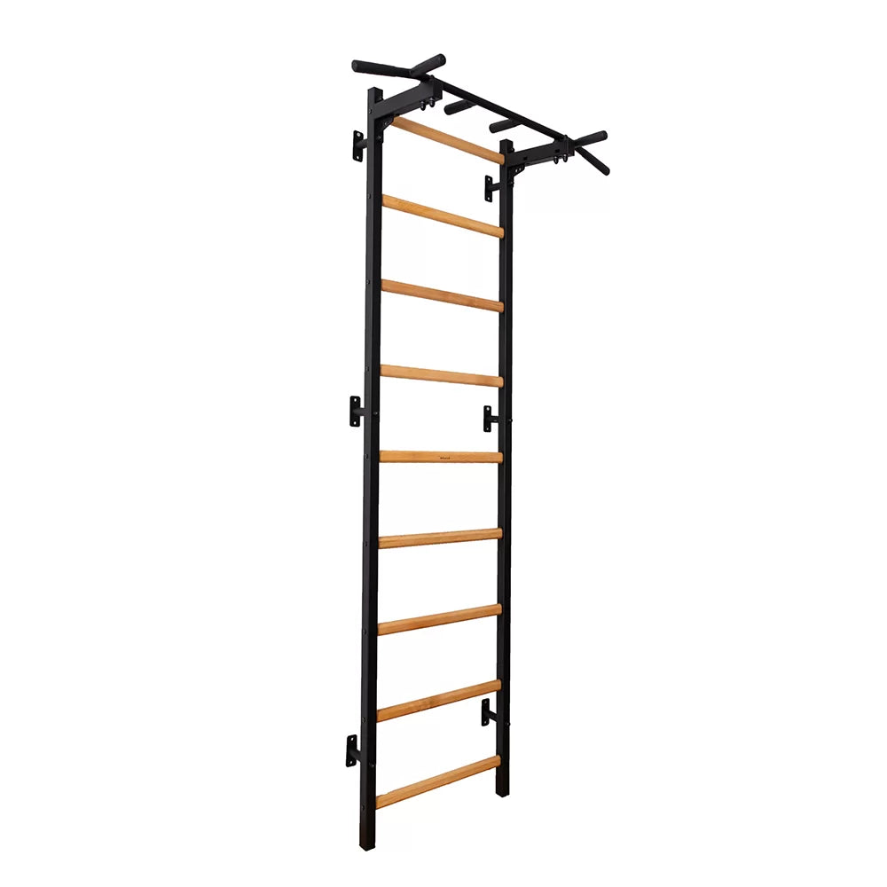 BenchK 721 Exercise Rehabilitation Wooden Wall Bars with Gymnastic Accessories